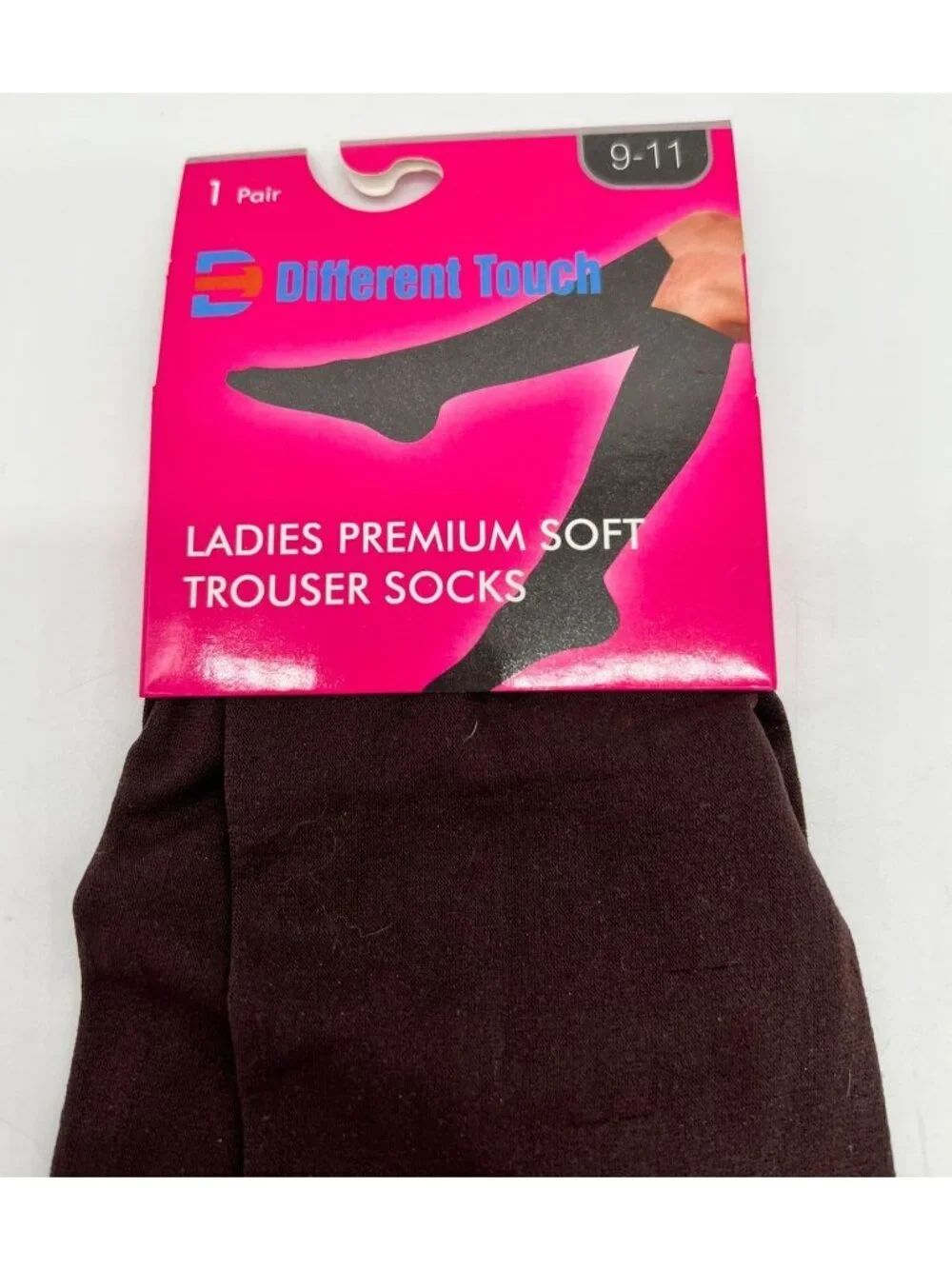 NWT Different Touch Knee High Ladies Premium Soft Trouser Socks Size 9-11 Brown